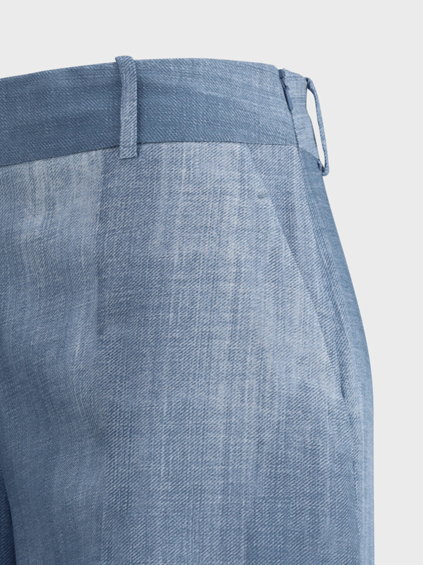 ERMANNO SCERVINO DENIM-PRINT TROUSERS