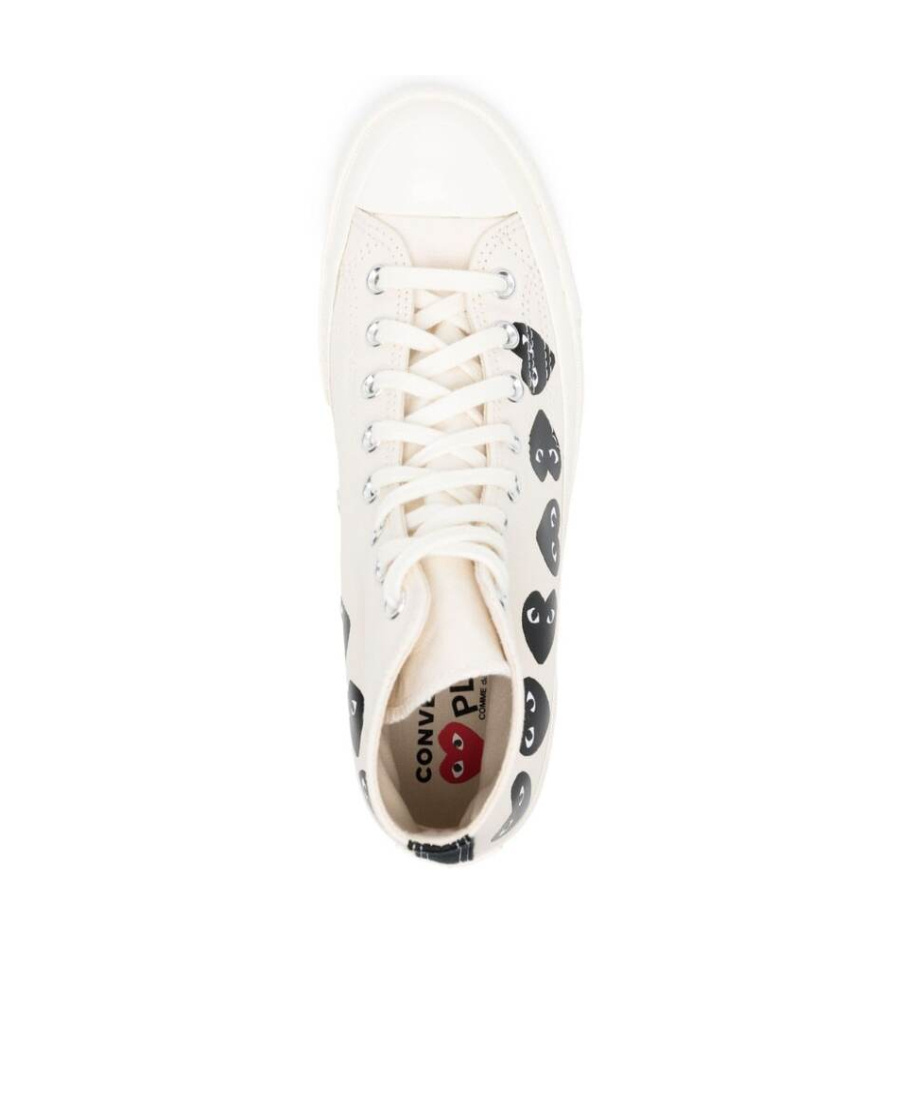 Comme Des Garçons Play X Converse Chuck Taylor Multicolor Tall Shoes In White