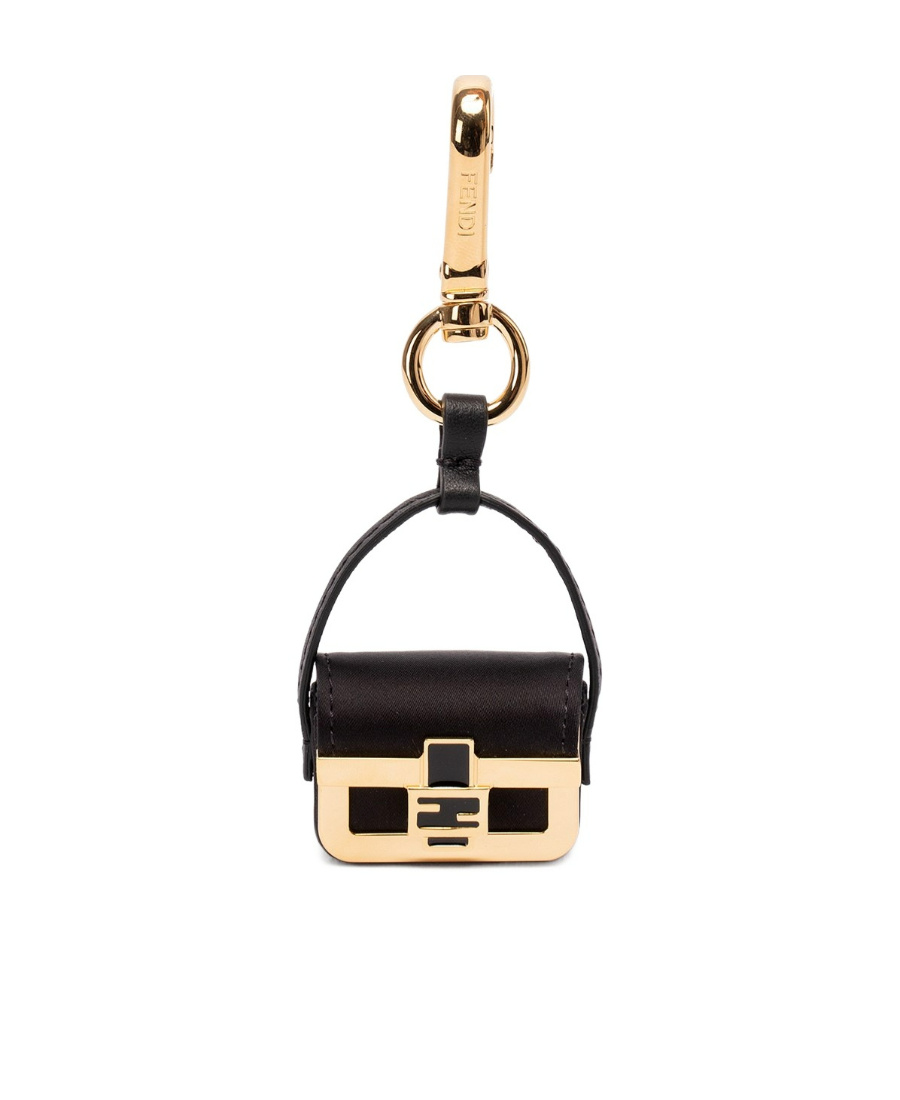Fendi Baguette Bag Key Chain In Black