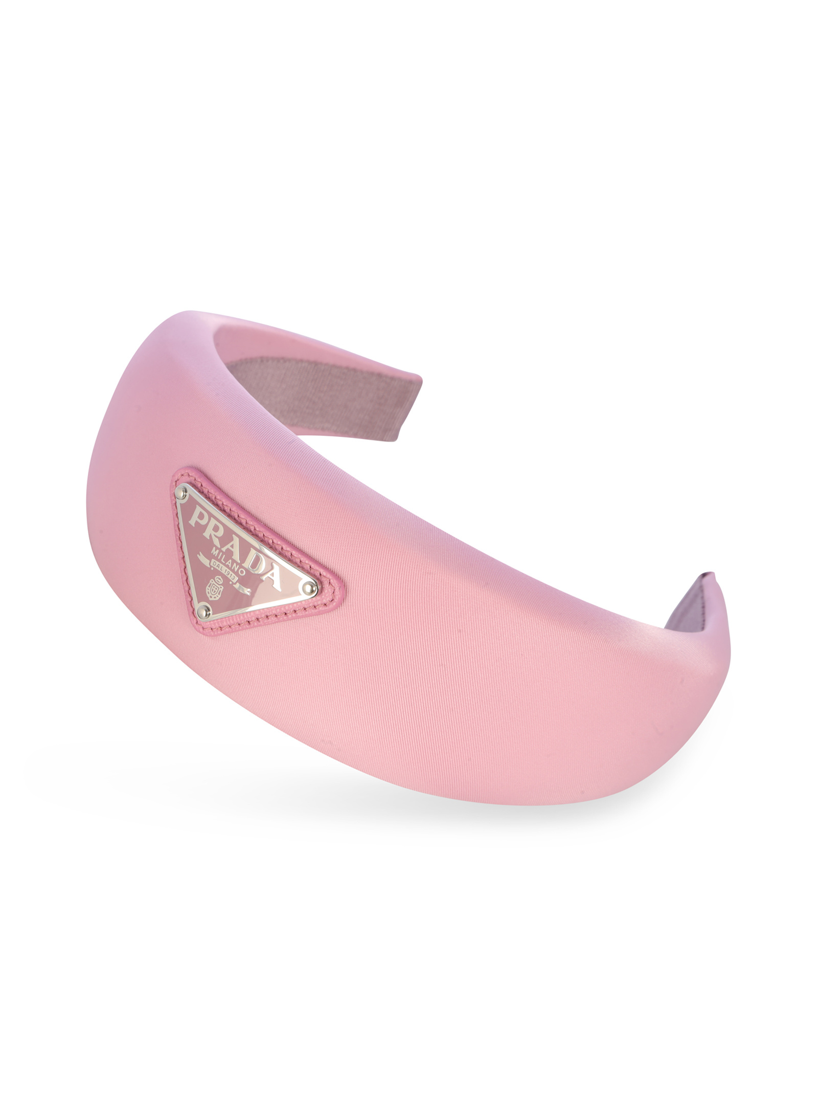 PRADA LOGO PLAQUE HEADBAND