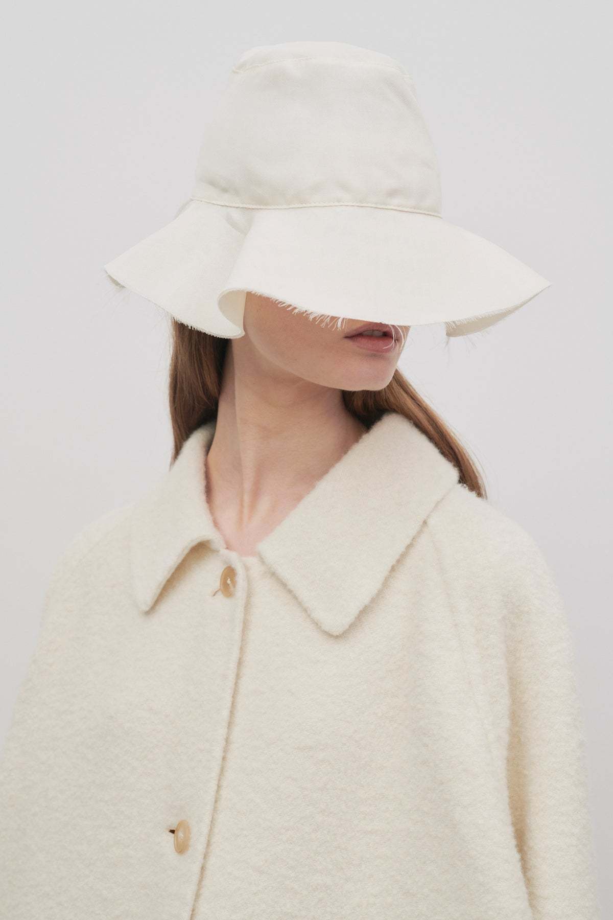 The Row Sofia Silk Fisherman Hat In White