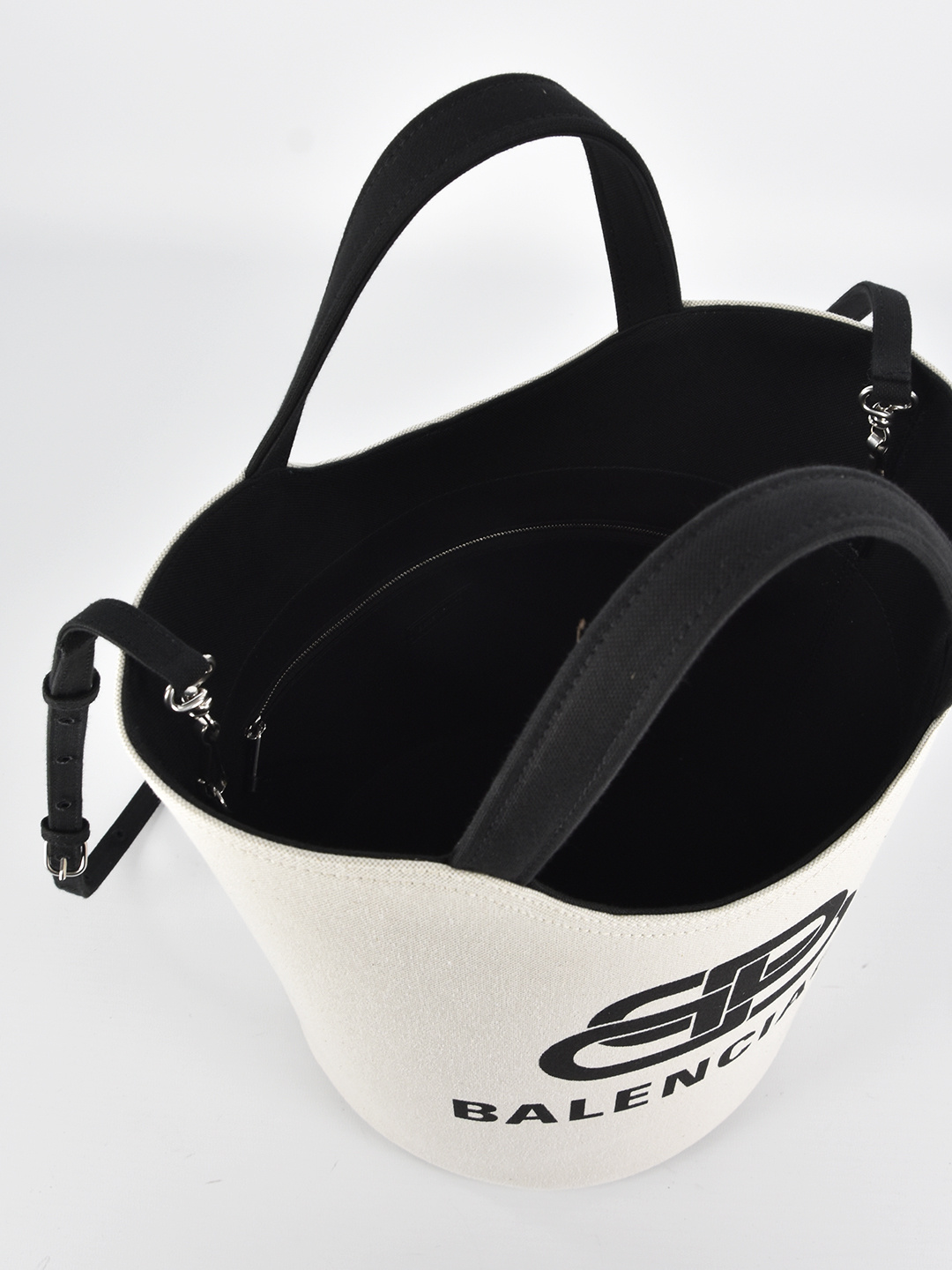 Balenciaga Wave Printed Shoulder Bag In White