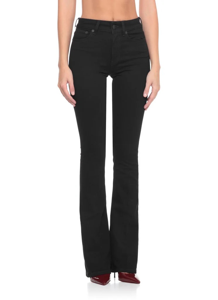 Dondup Flared Five-pocket Jeans In Black