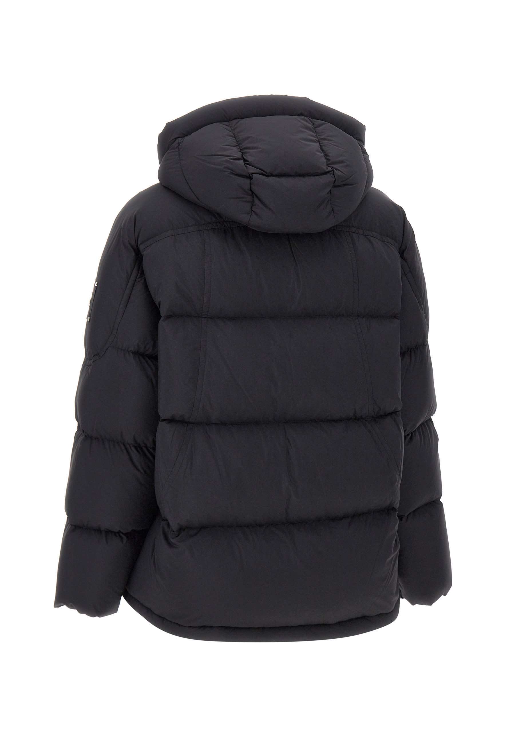 Moose Knuckles Removable-hood Puffer Jacket In Black