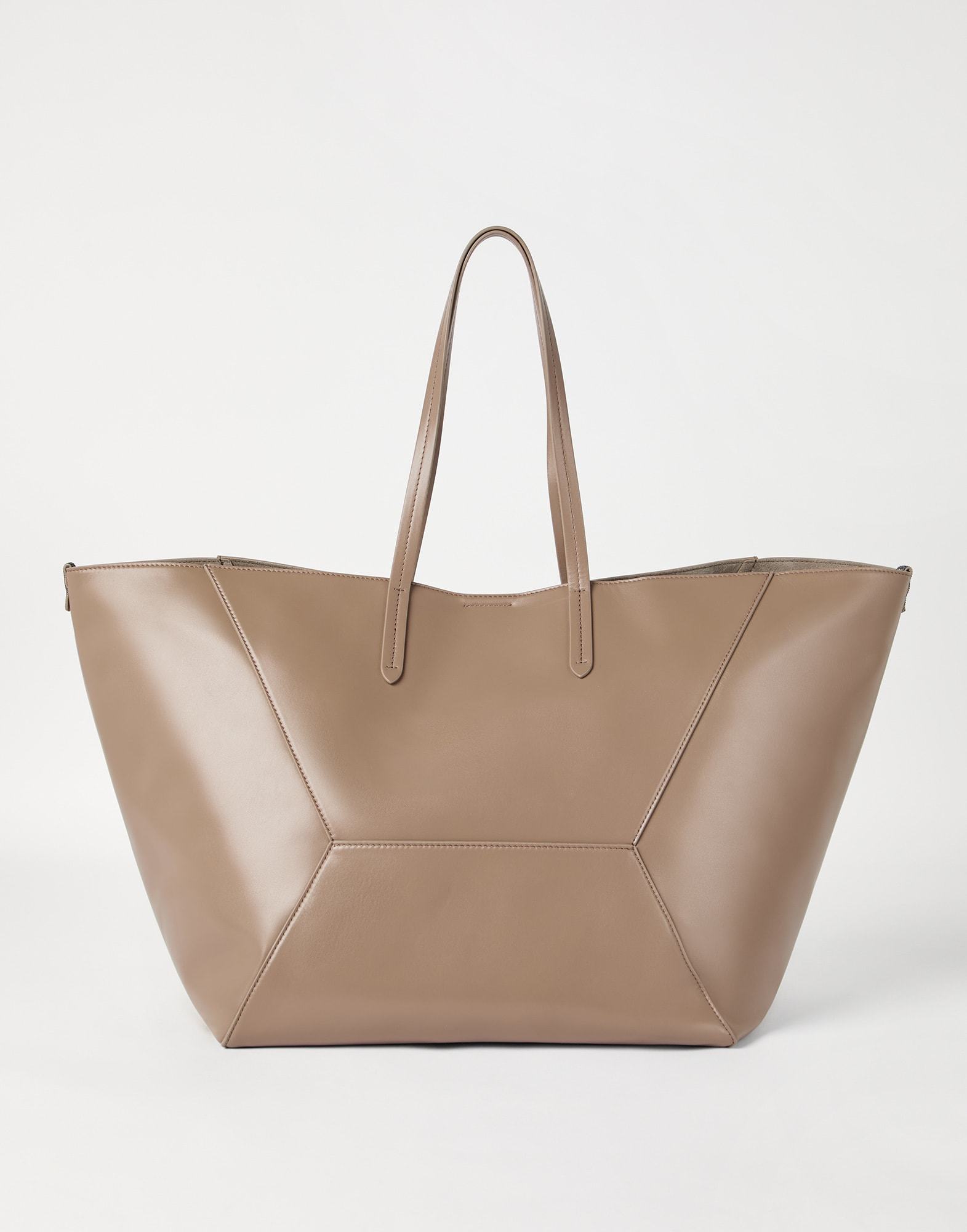 Brunello Cucinelli Bc Duo Calfskin Tote Bag In Brown