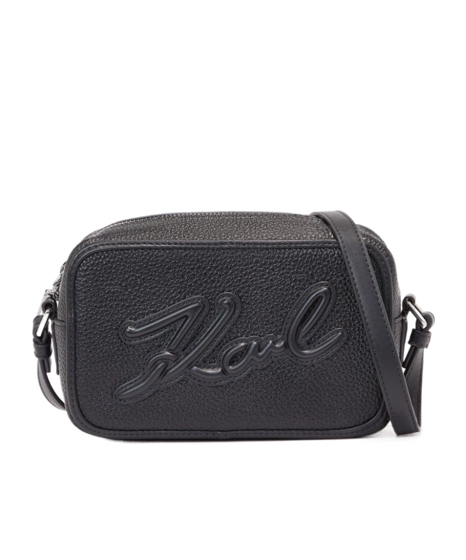 Karl Lagerfeld K/skuare Grainy Camera Bag In Black