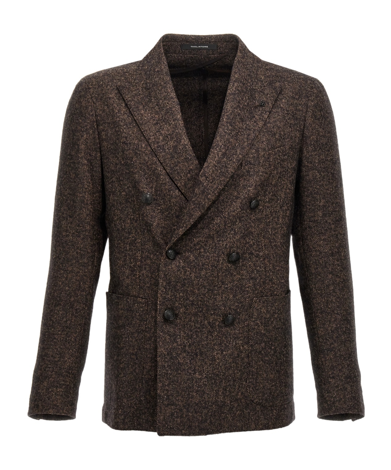 Shop Tagliatore Montecarlo Double-breasted Jacket In Black