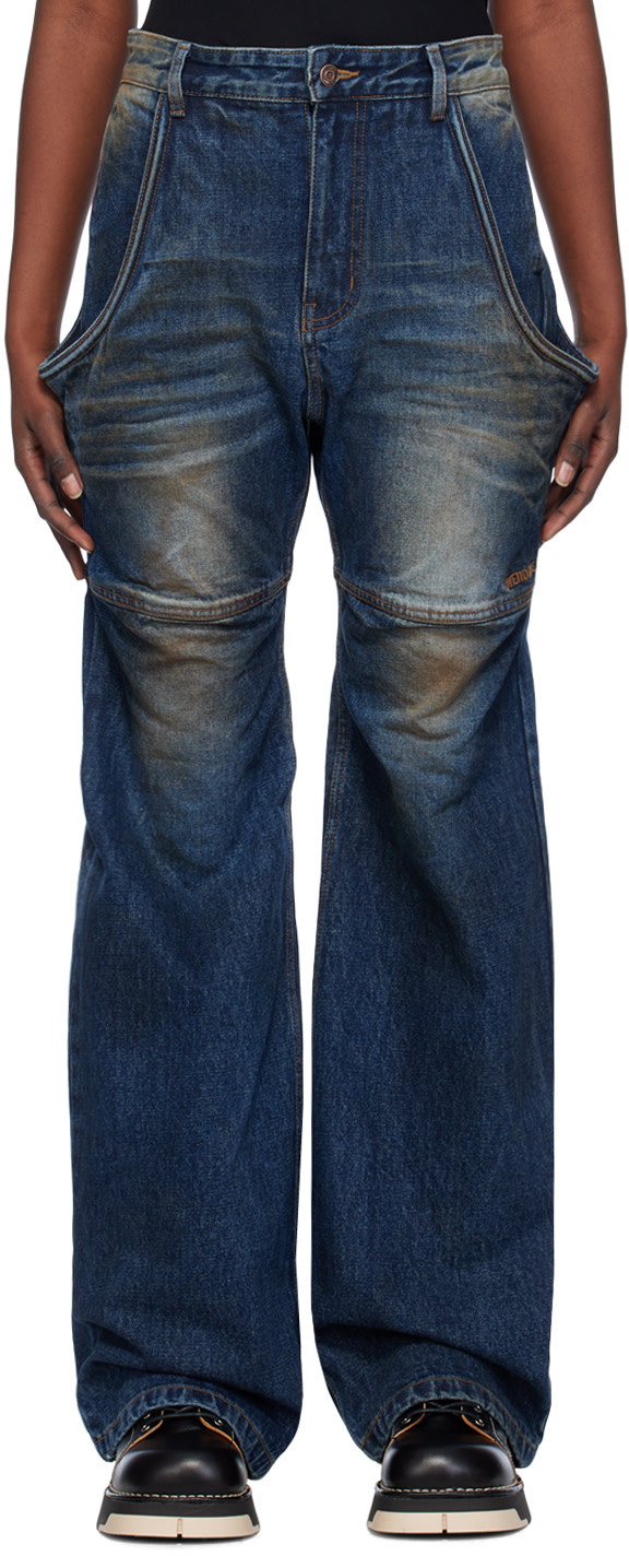 We11 Done Wire Mid-rise Wide-leg Jeans
