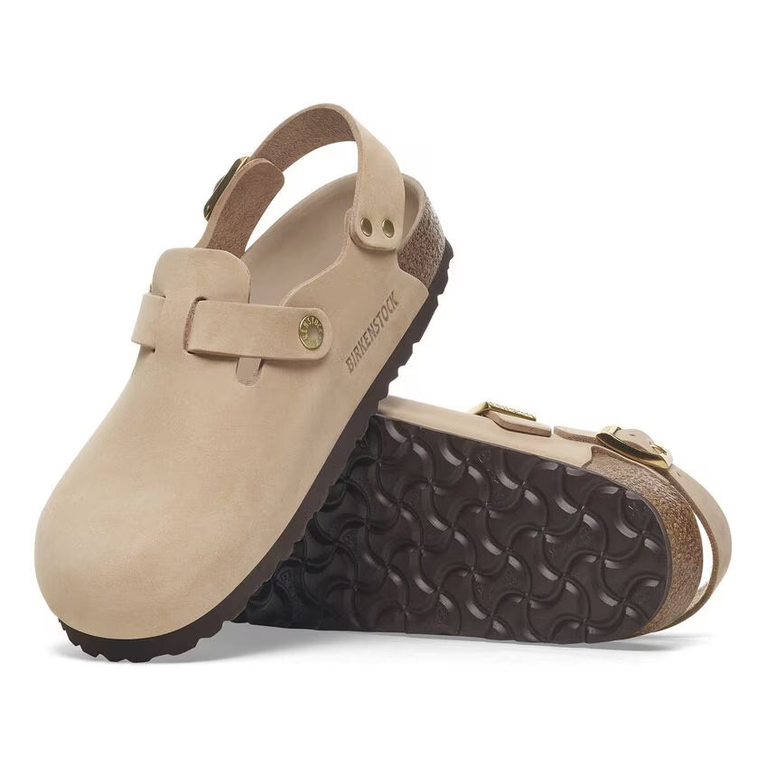 Birkenstock Nubuck Leather Sandals In Neutral
