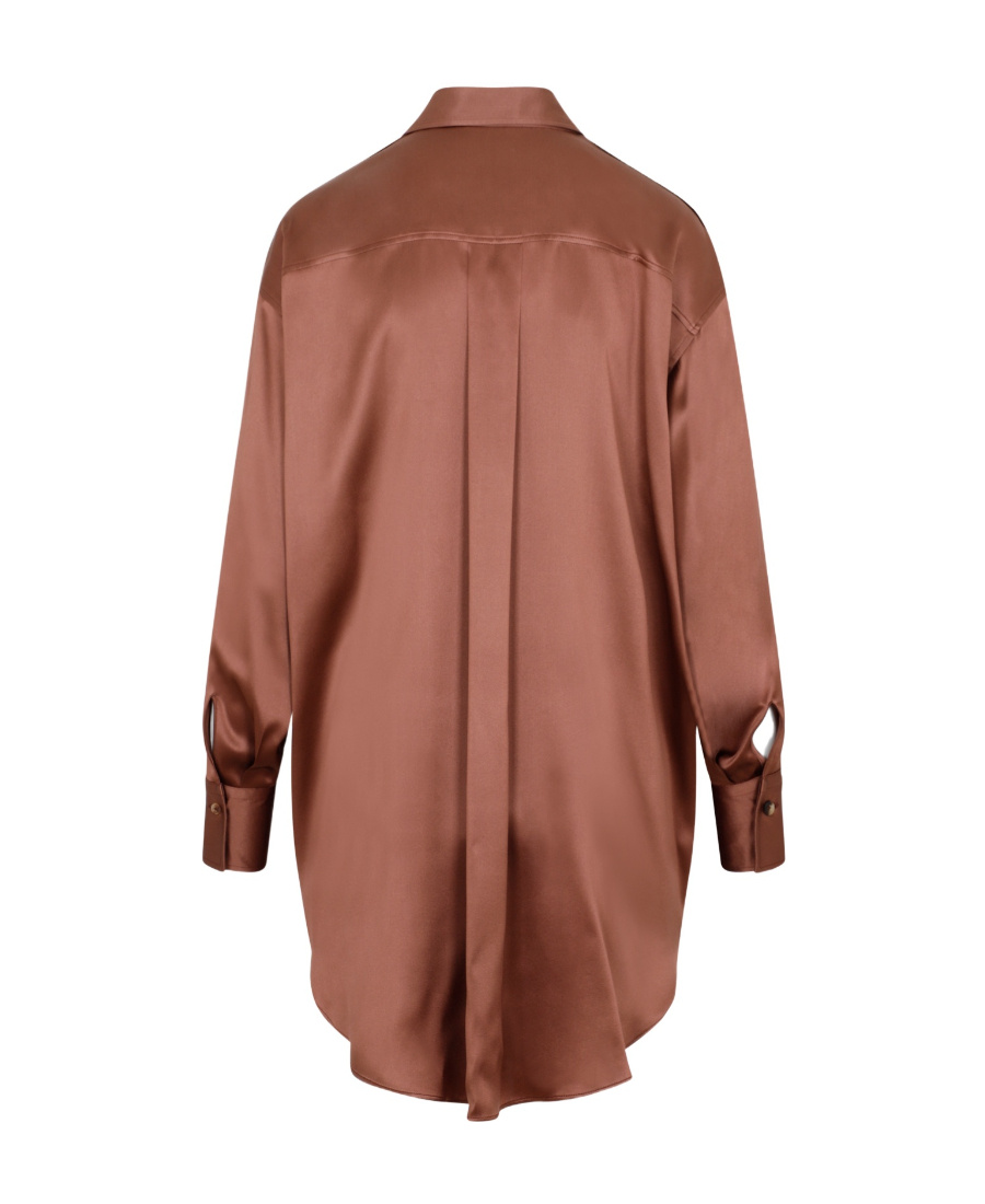 Brunello Cucinelli Monili Chain Detail Shirt In Brown