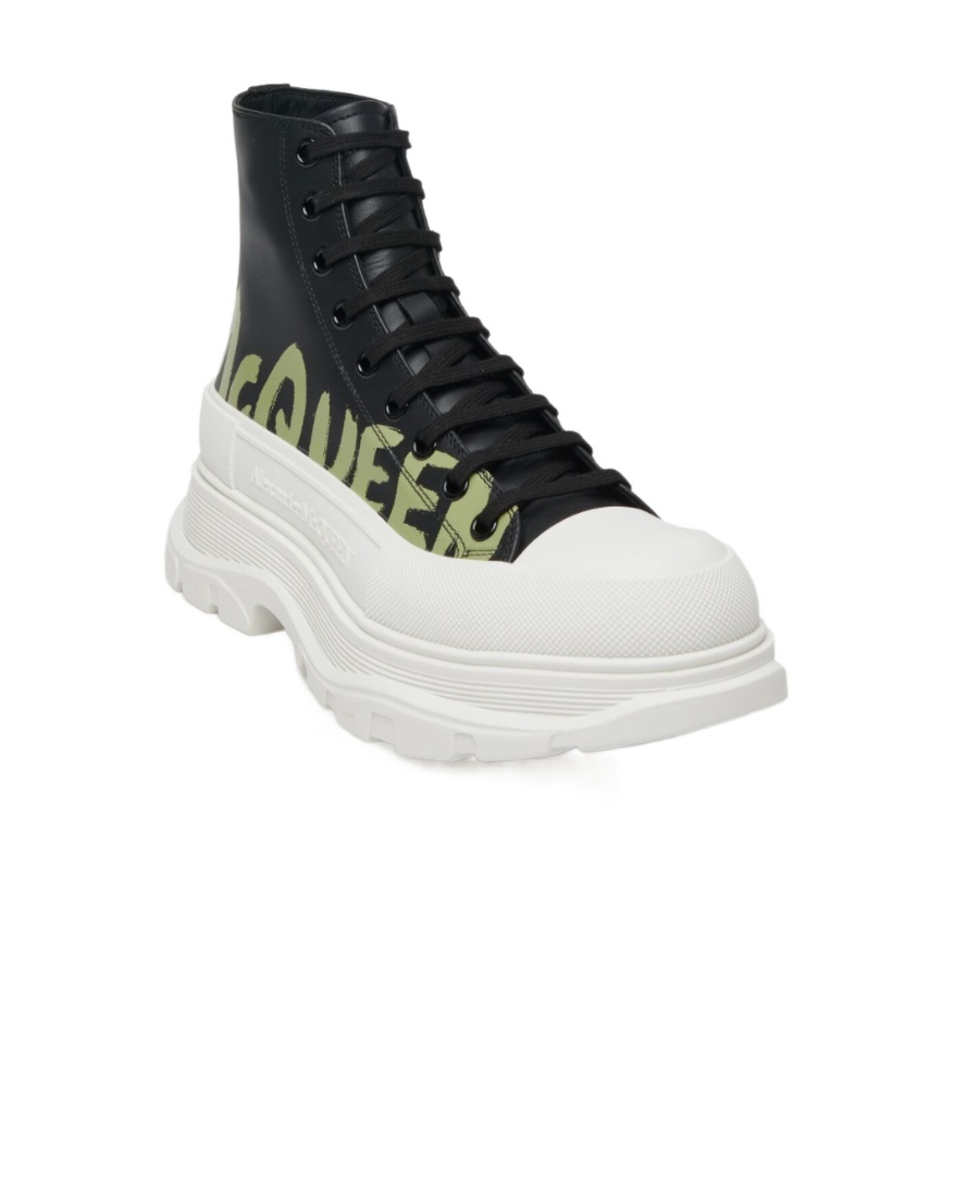 Shop Alexander Mcqueen Tread Slick Chunky Sneakers In Black