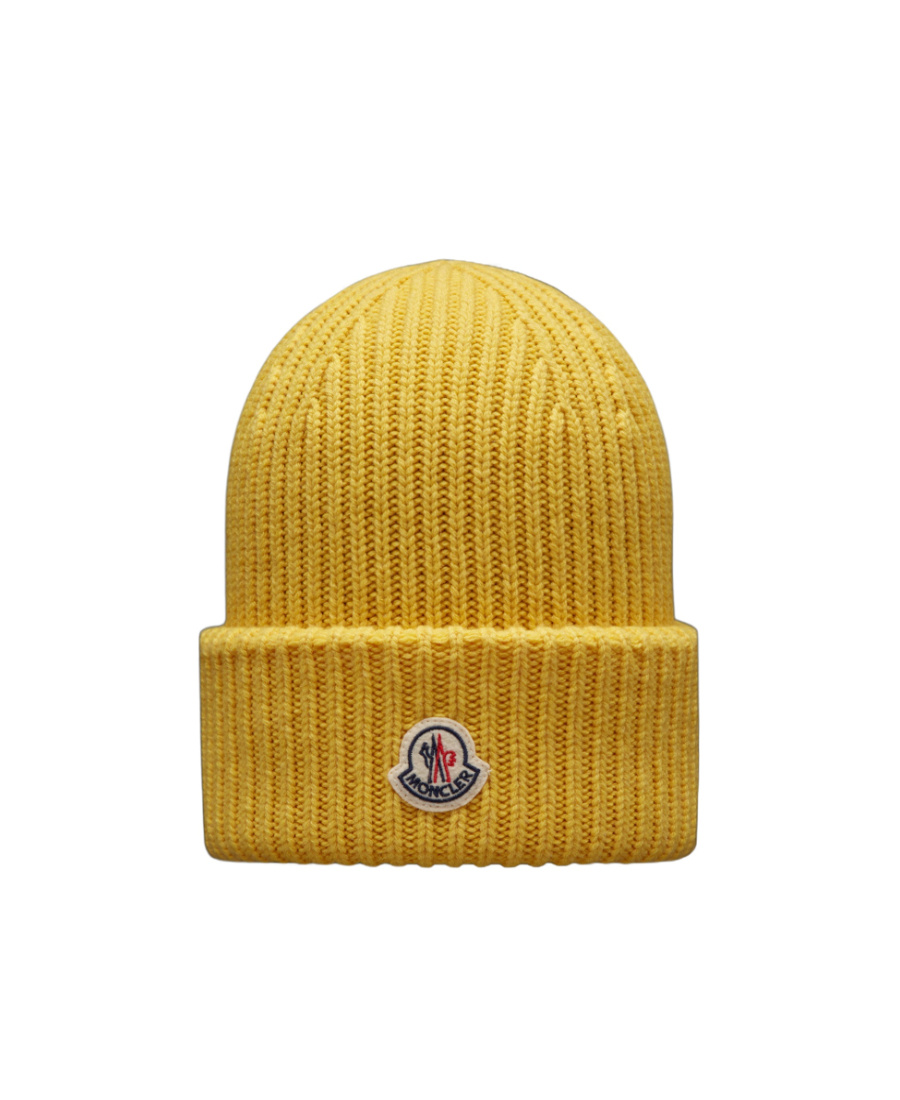 Moncler Wool Cashmere Beanie In Brown