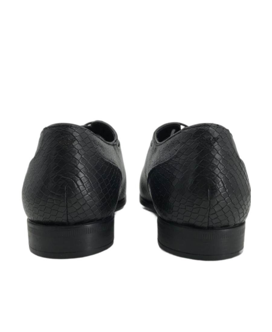 Emporio Armani Logo Business Casual Shoes In Black