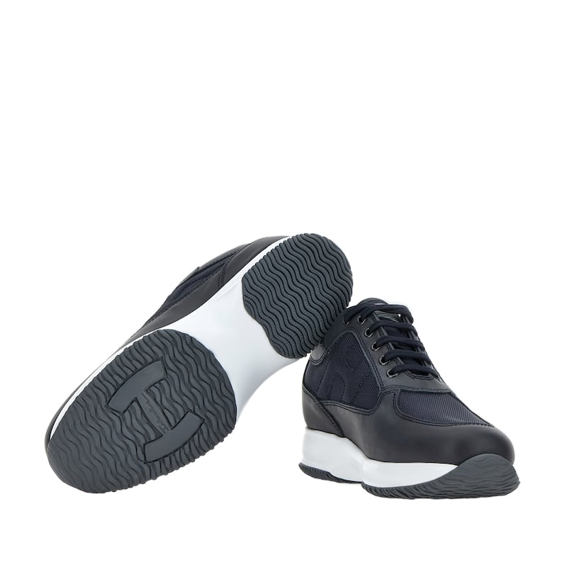 Hogan Interactive Lace-up Sneakers In Black