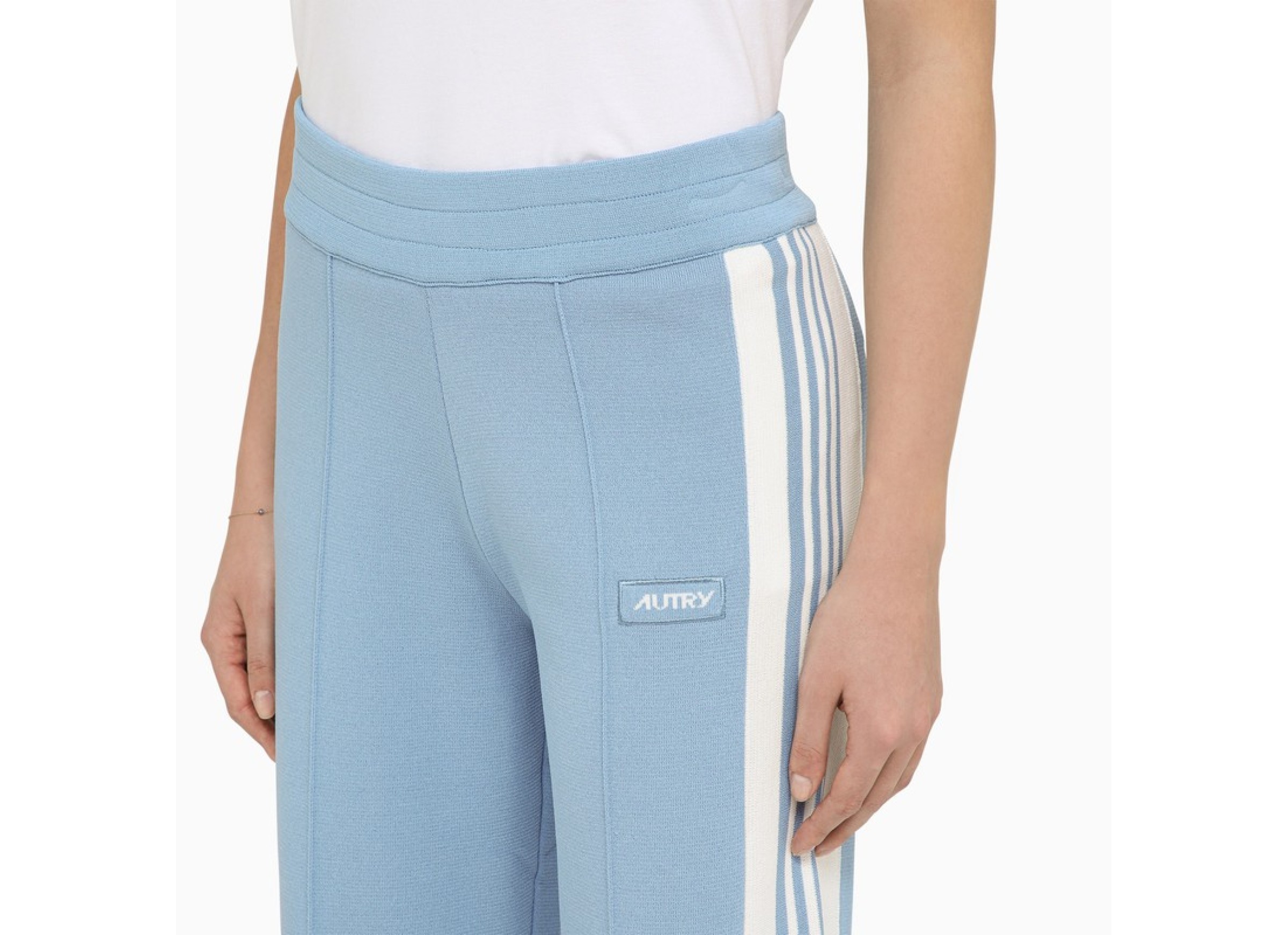 Autry Stripped Knitted Track Pants In Blue
