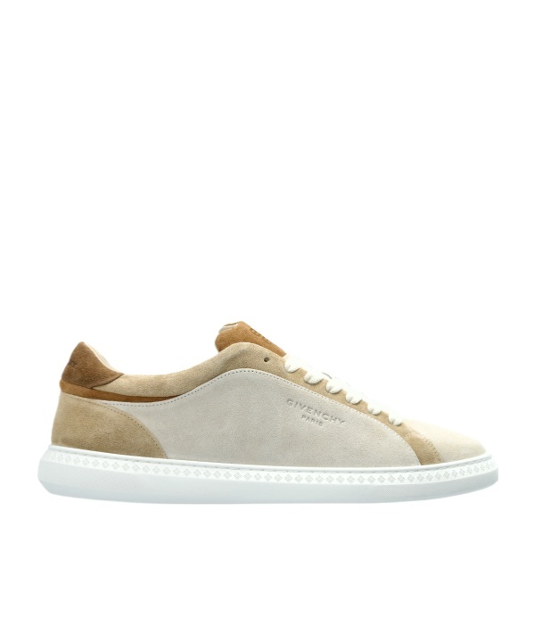 Givenchy Logo-debossed Suede Sneakers In White