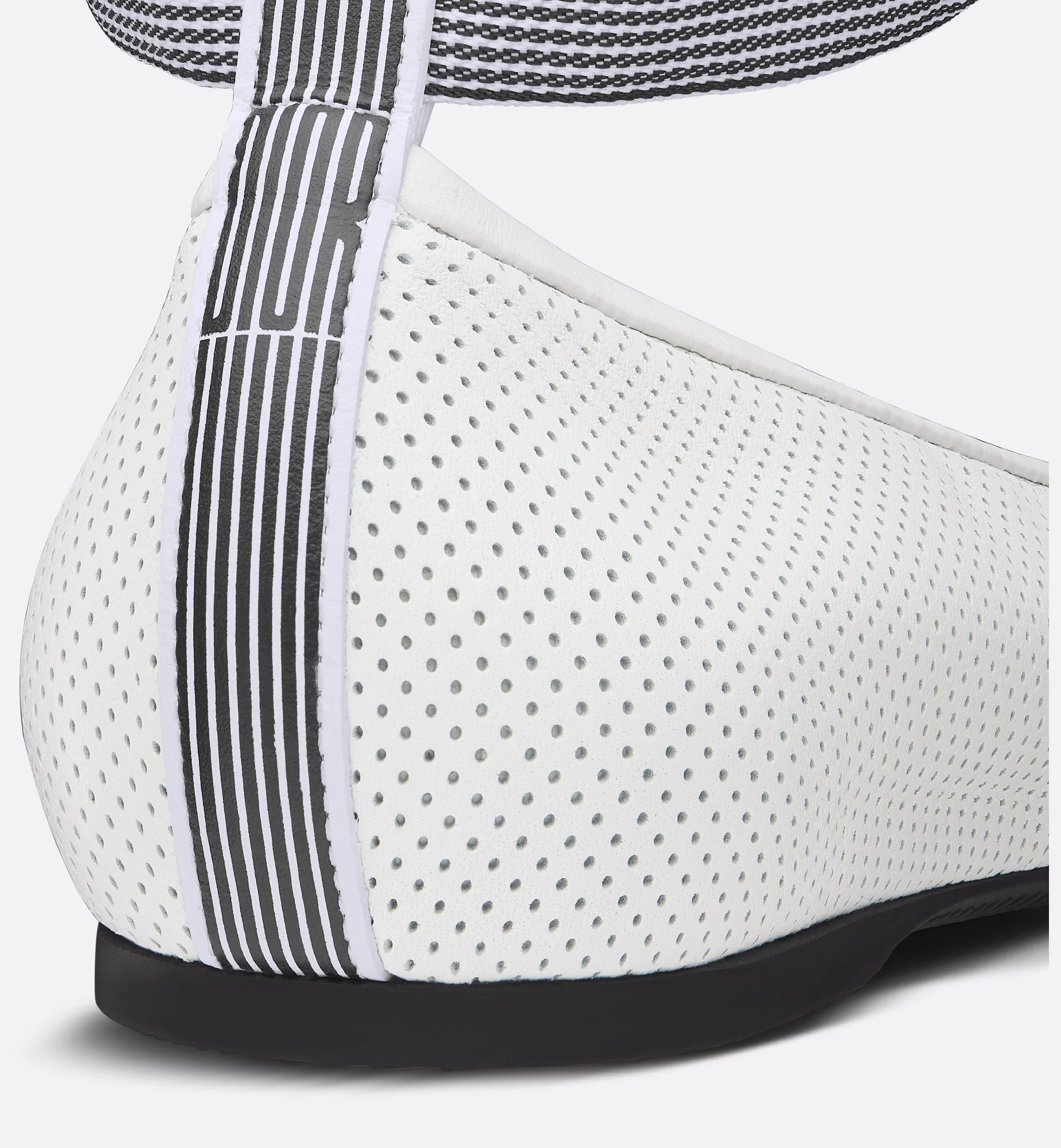 Dior D-journey Lace-up Ballet Flats In White