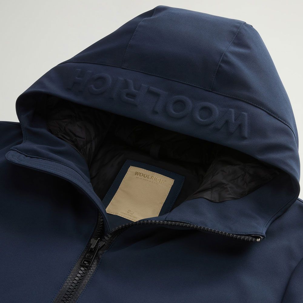Woolrich Pacific Soft Shell Padded Jacket In Black