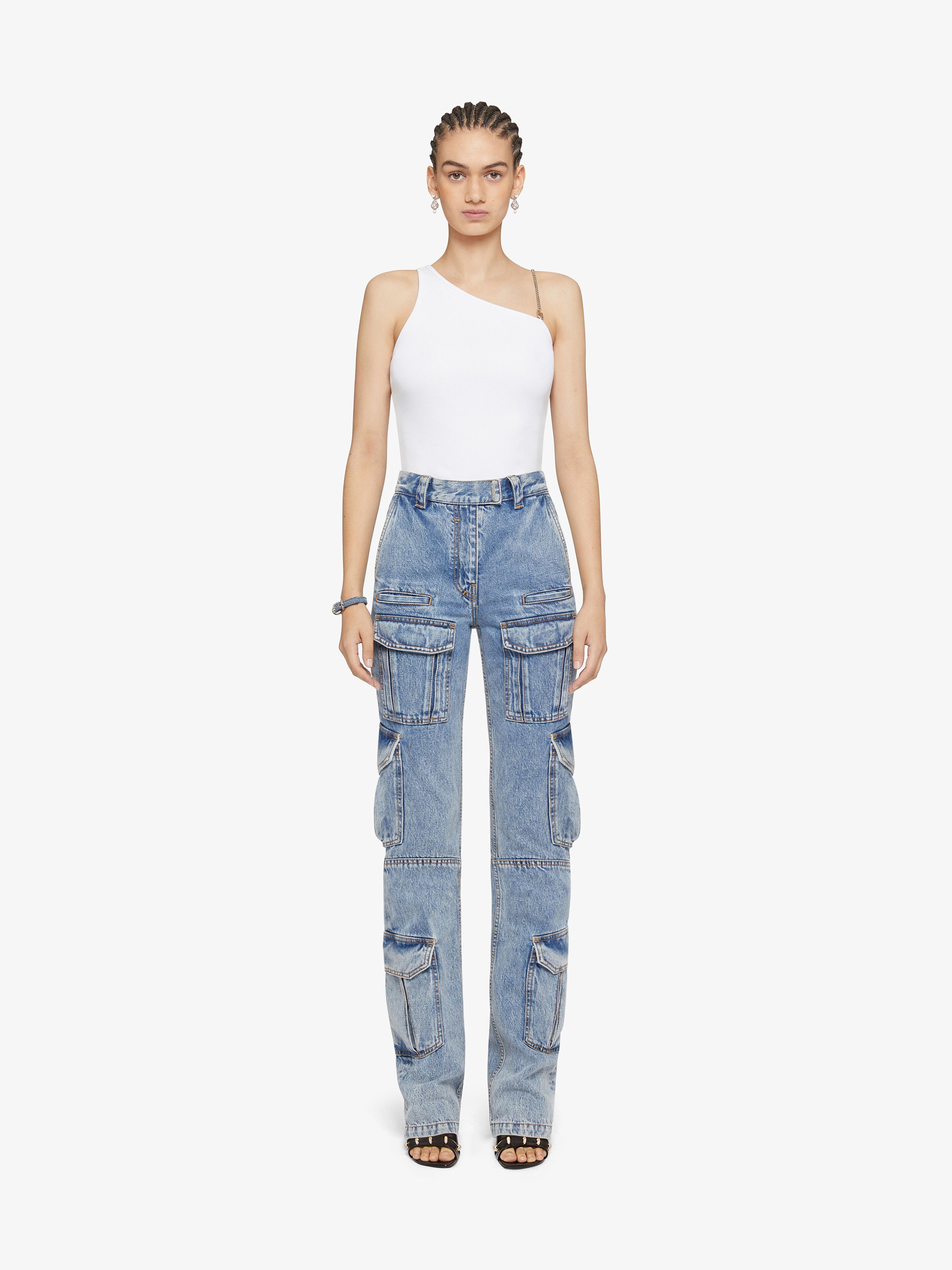 Givenchy 4g-motif Asymmetric Top In White