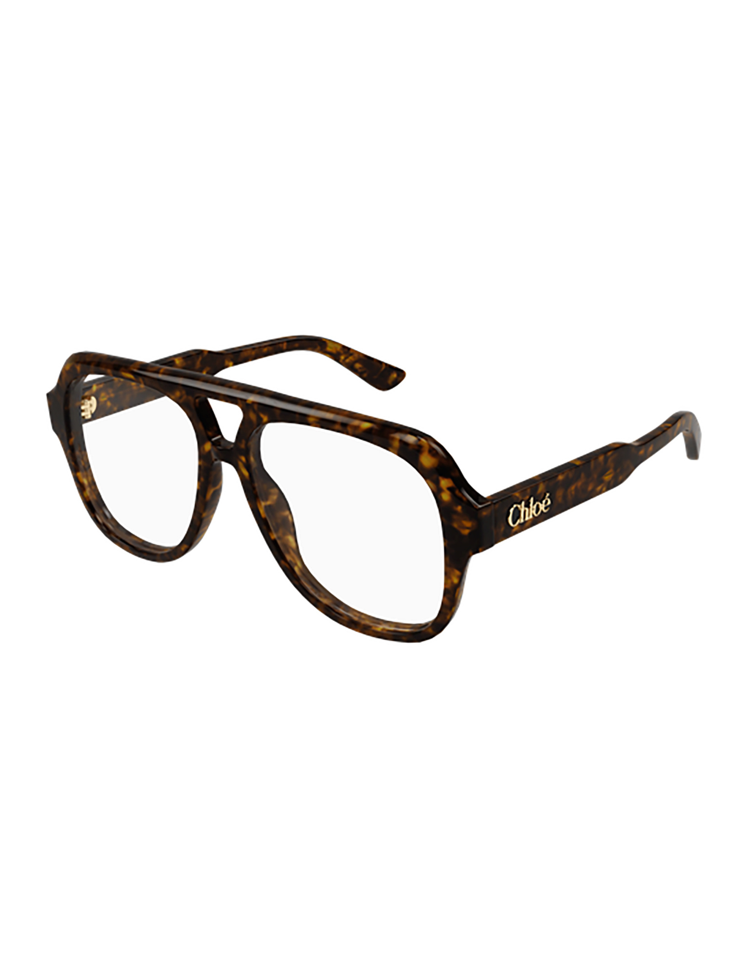 Chloé Havana-havana-transparent Recycled Acetate Glasses In Brown