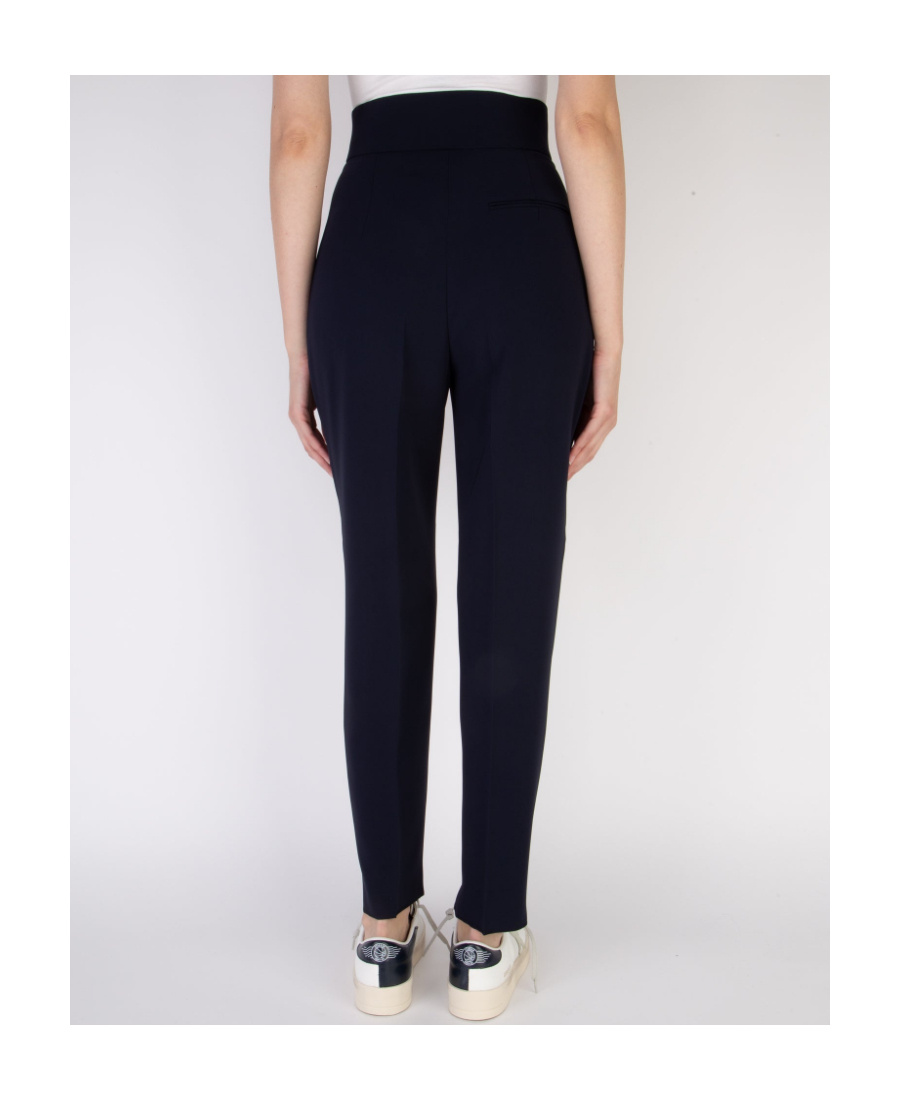 Max Mara Logo Pants In Black