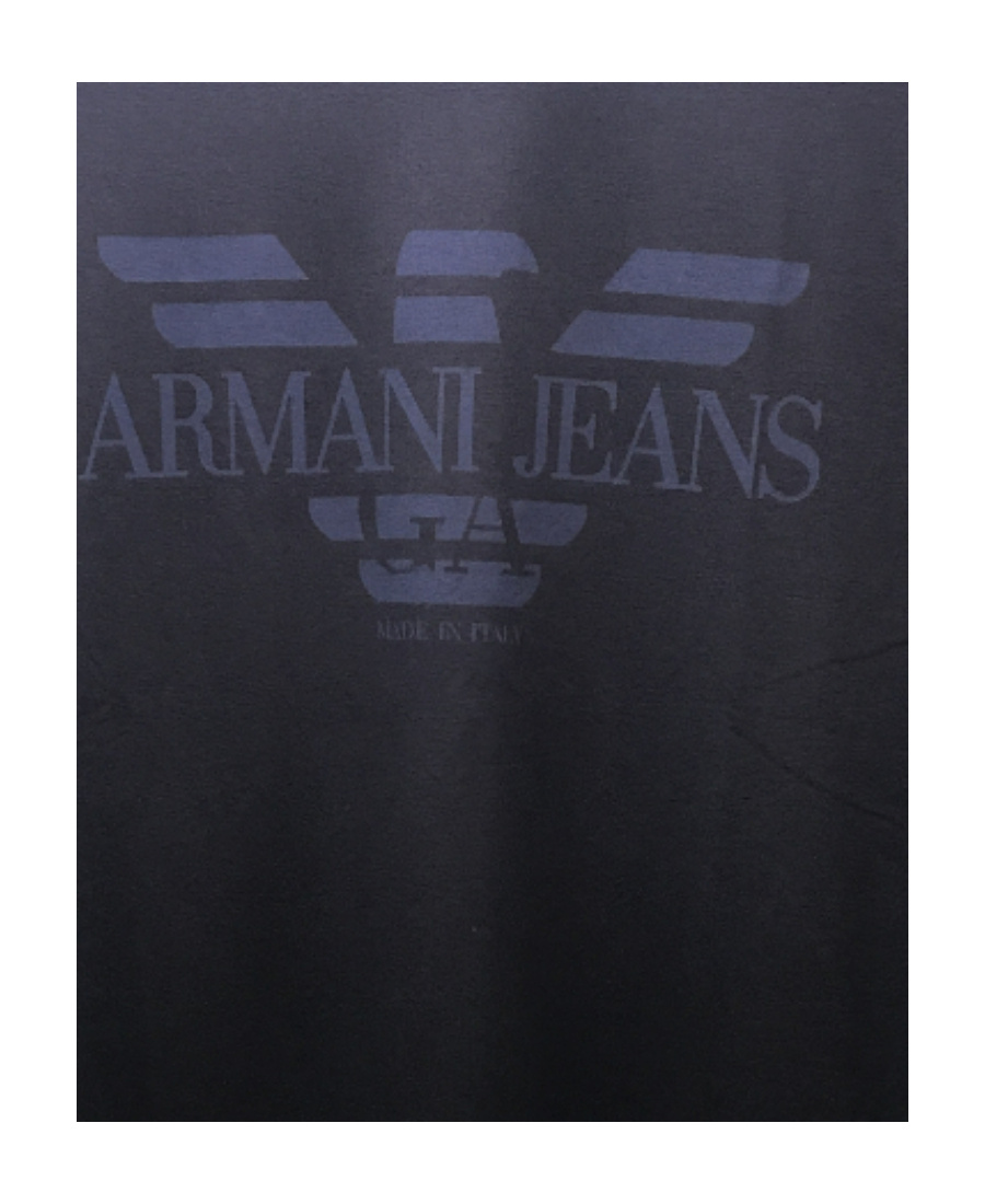 ARMANI JEANS LOGO ROUND COLLAR LONG-SLEEVED T-SHIRT