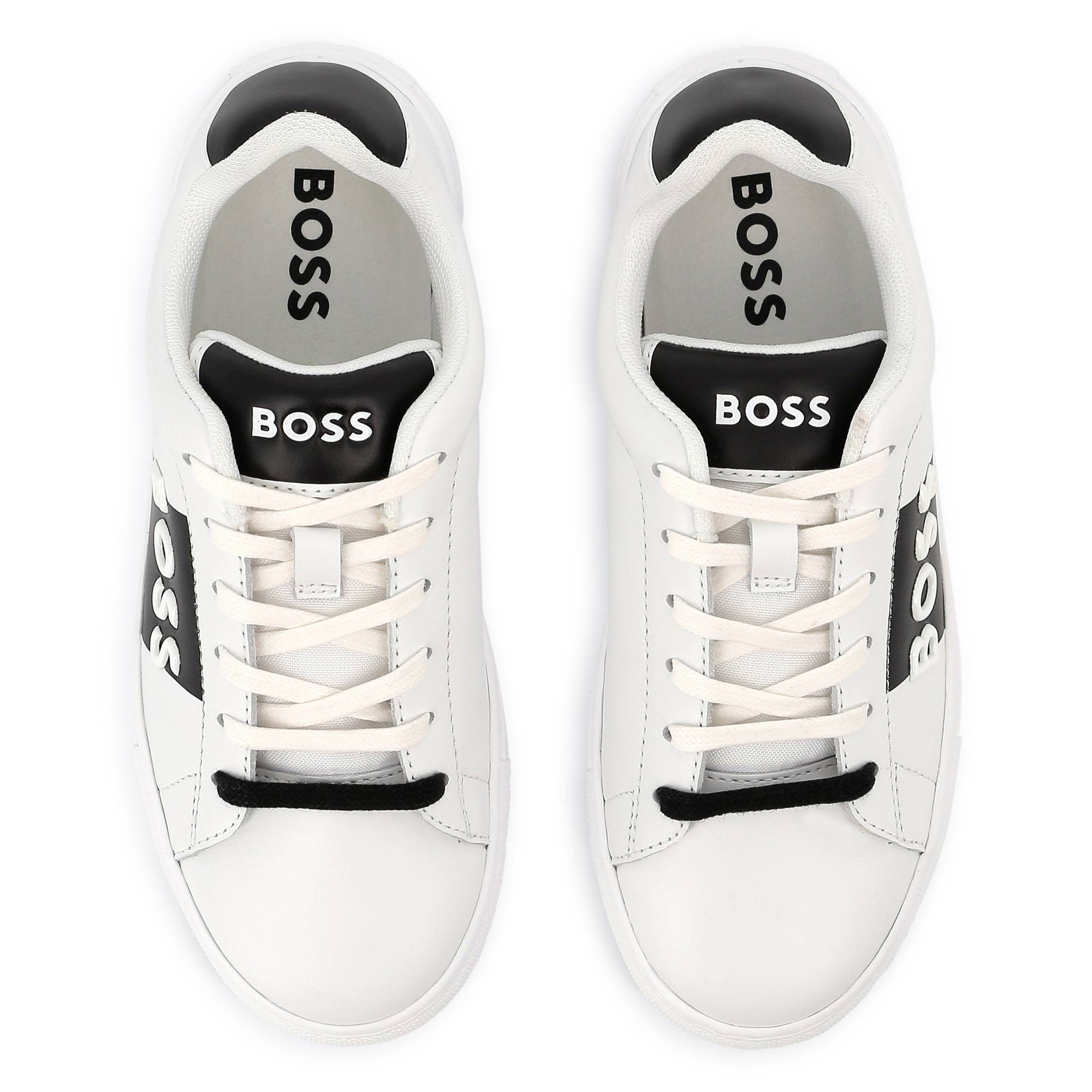 HUGO BOSS LOGO-EMBOSSED SNEAKERS