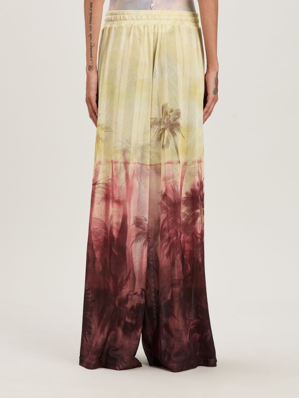 Shop Palm Angels Sunset Palms Trousers In Nude