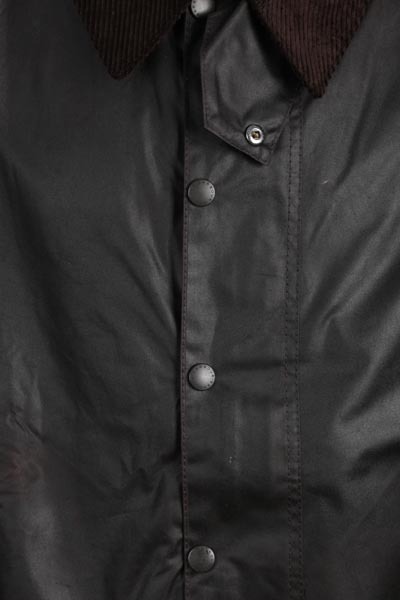 Barbour Long-sleeve Wax-coated Jacket In Black