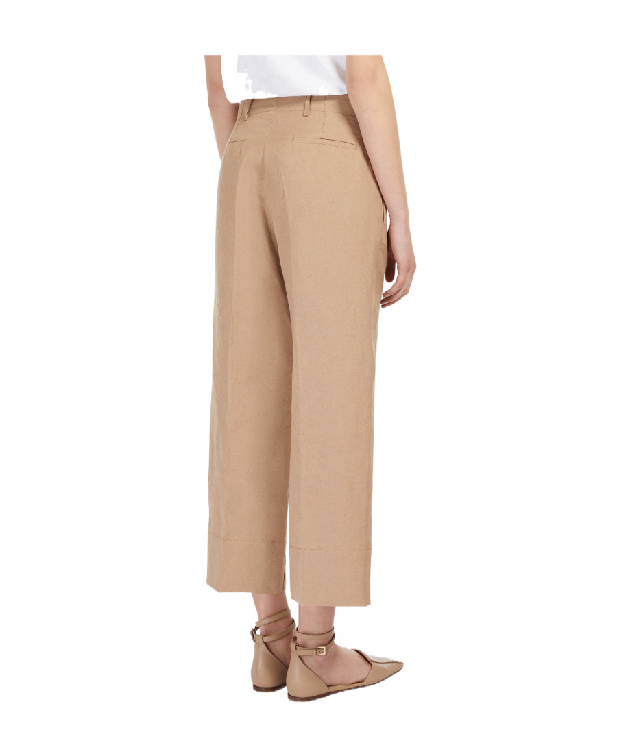Max Mara Pleated Wool Casual Pants In Nude
