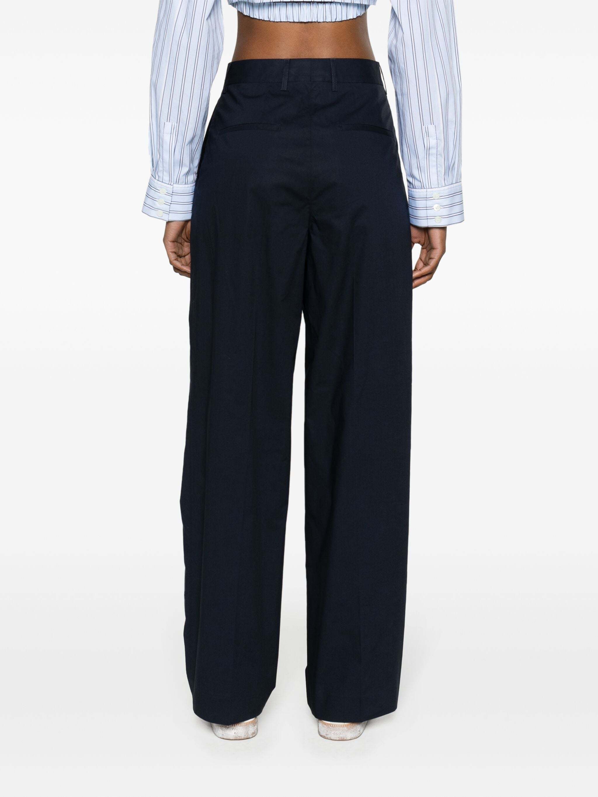 Officine Generale New Sophie Tailored Trousers In Blue