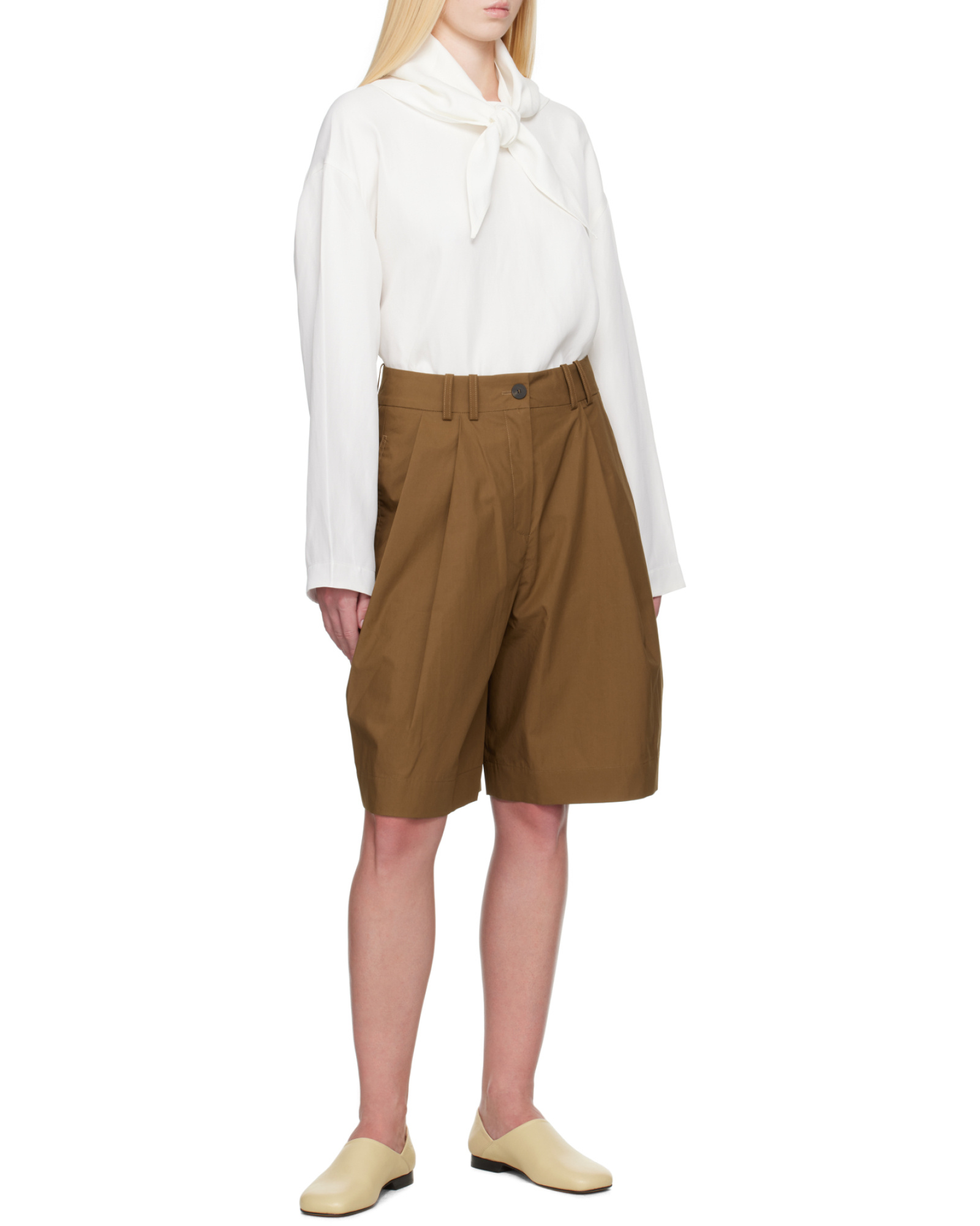 Studio Nicholson Tan Cito Shorts