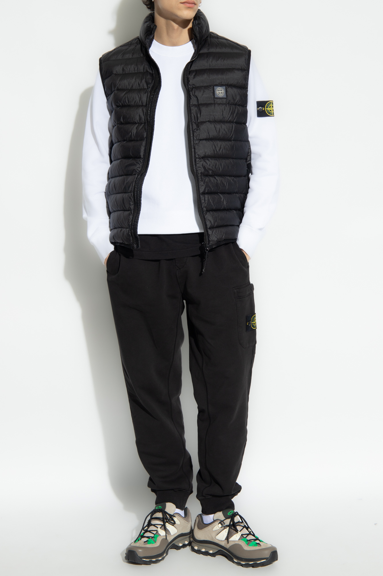 STONE ISLAND STONE ISLAND LOGO PATCH CREWNECK SWEATSHIRT