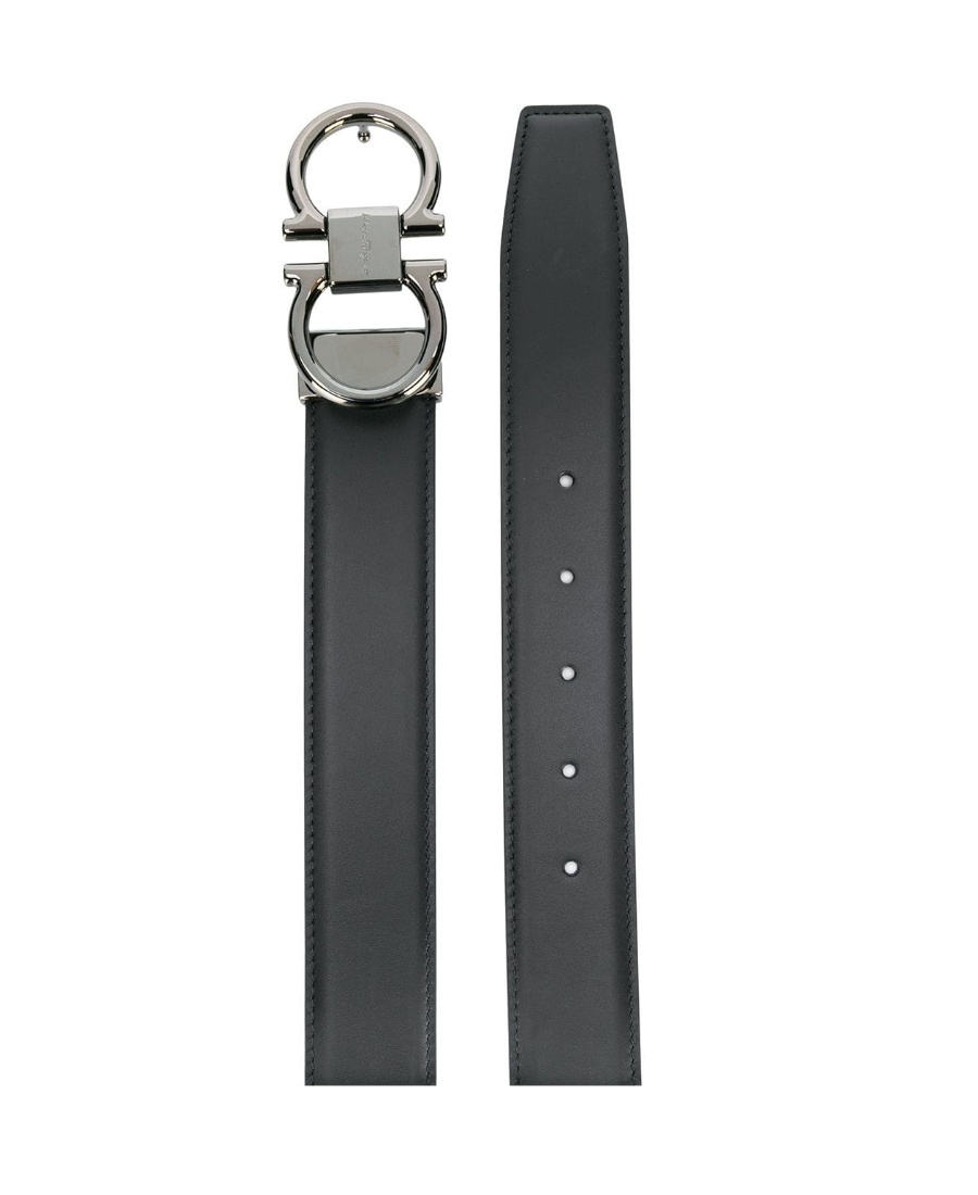 Shop Ferragamo Double-sided Adjustable Buckle Belt In Black