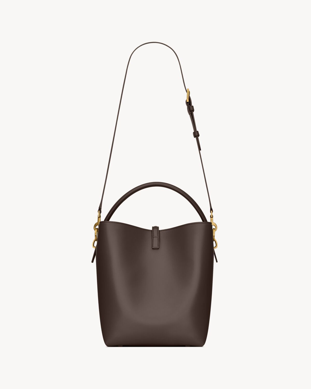 Saint Laurent Le 37 Ysl Bucket Bag In Smooth Leather In Black