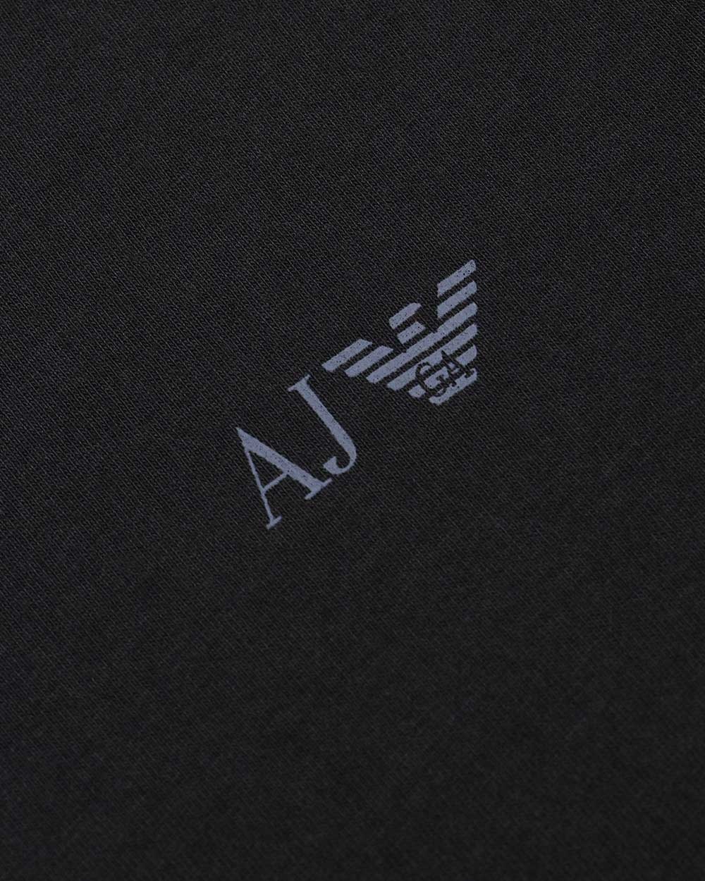Armani Jeans Round Collar Logo T-shirt In Black