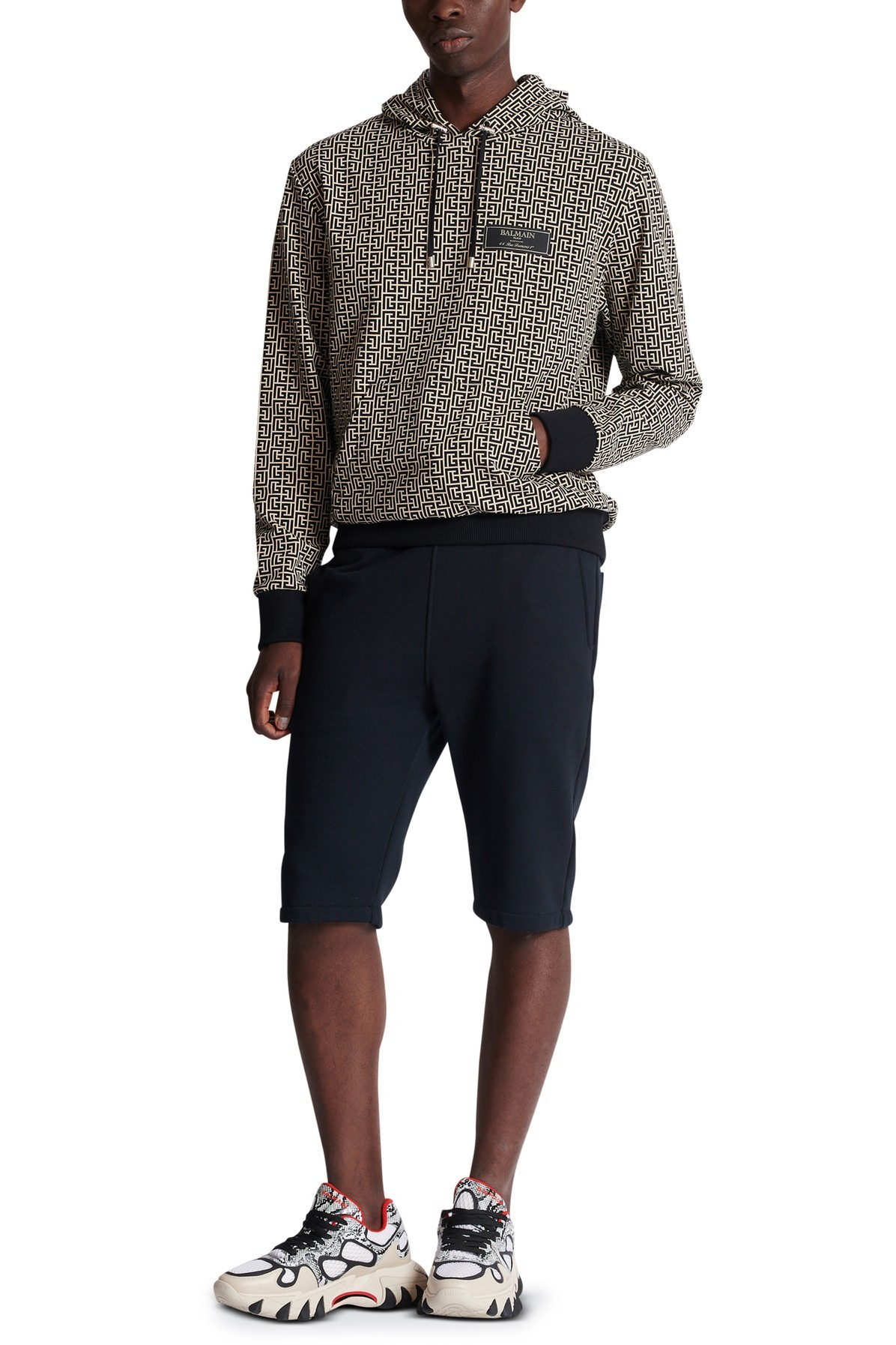 BALMAIN LOGO HOODED SWEATER