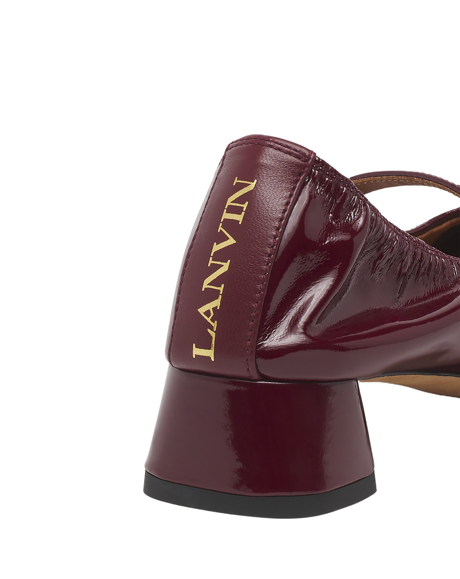 Lanvin Mary Jane À Talons En Cuir Brillant Pour Femme In Red