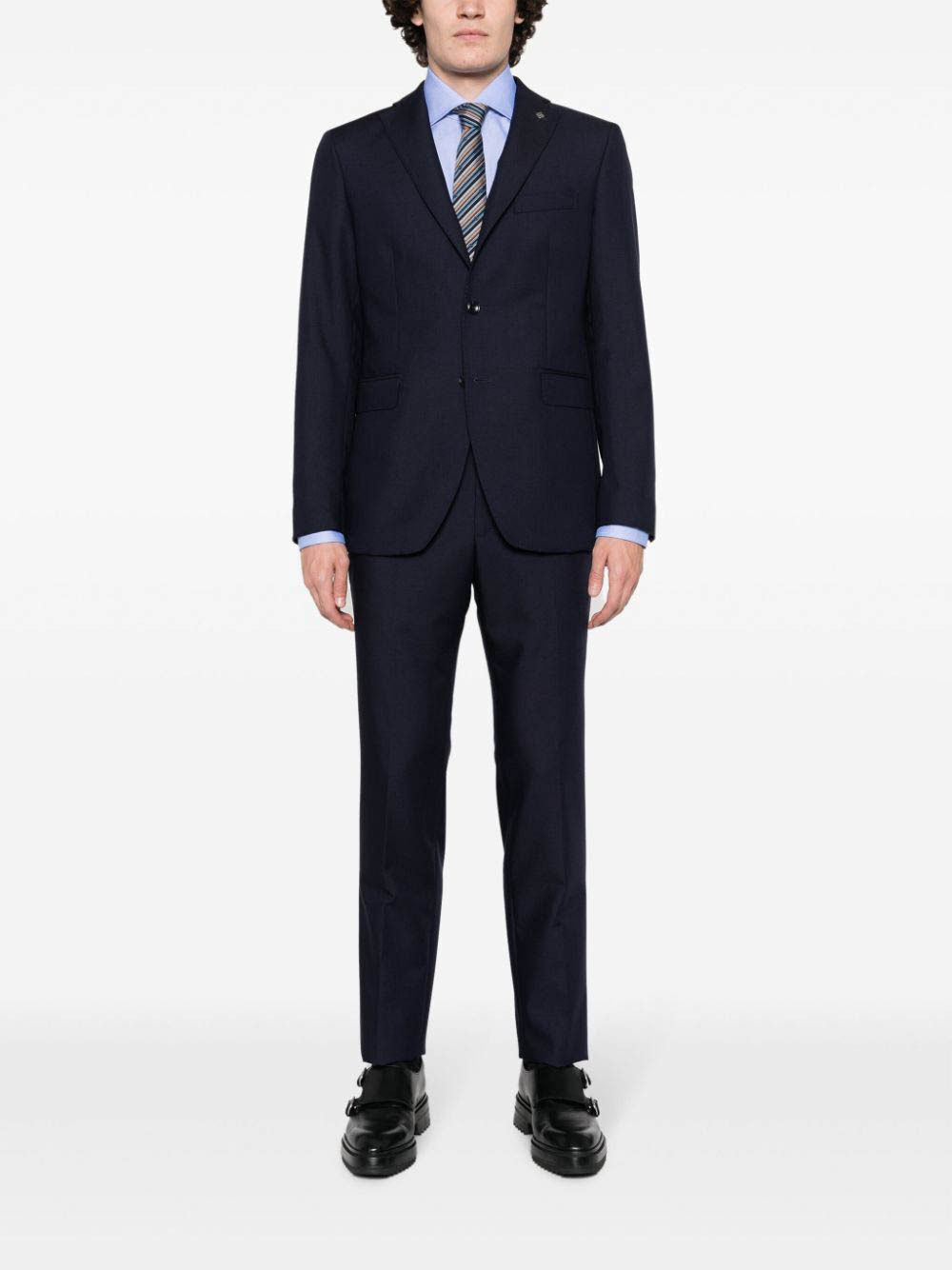 Tagliatore Single-breast Notch-lapel Blazer In Black