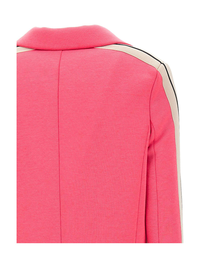 Palm Angels Single Breasted Stripe-trim Blazer In Red