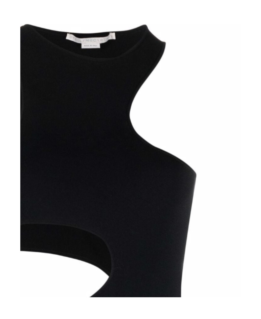 Stella Mccartney Compact Top With Cut Out Details In Black