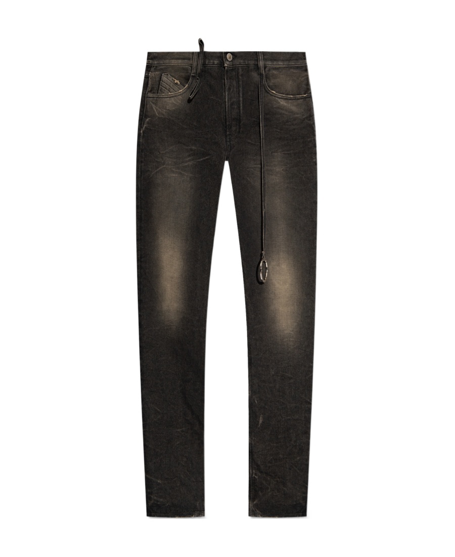 Attico Grey Long Jeans In Black
