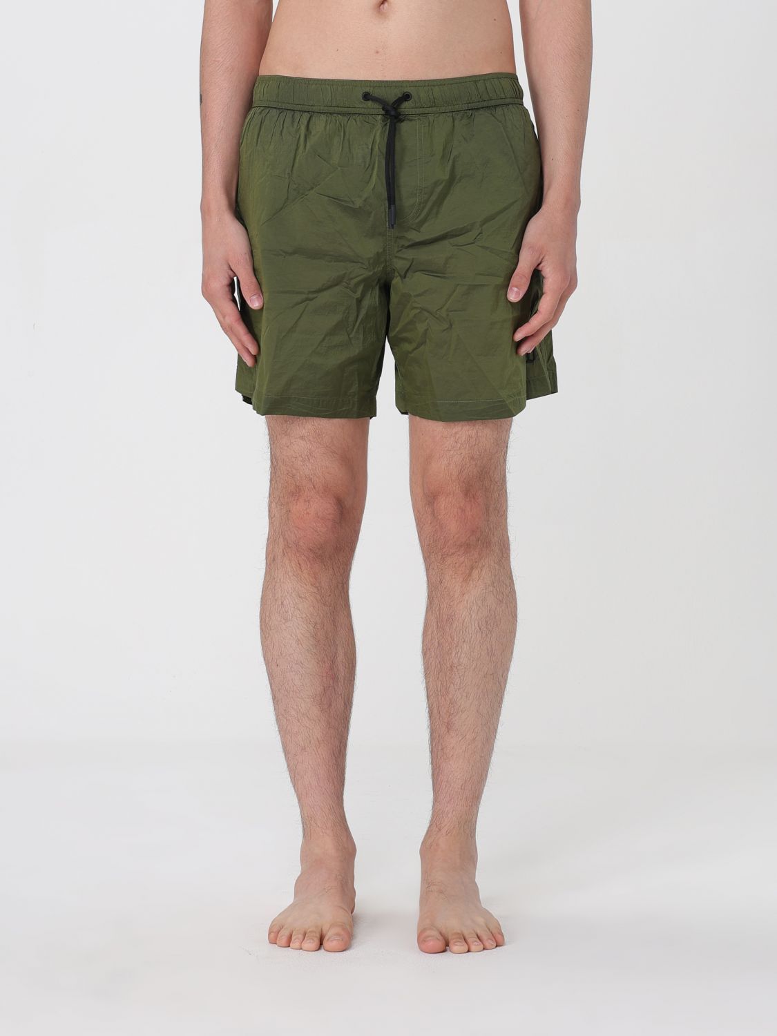Dondup Drawstring Waist Swim Shorts In Green