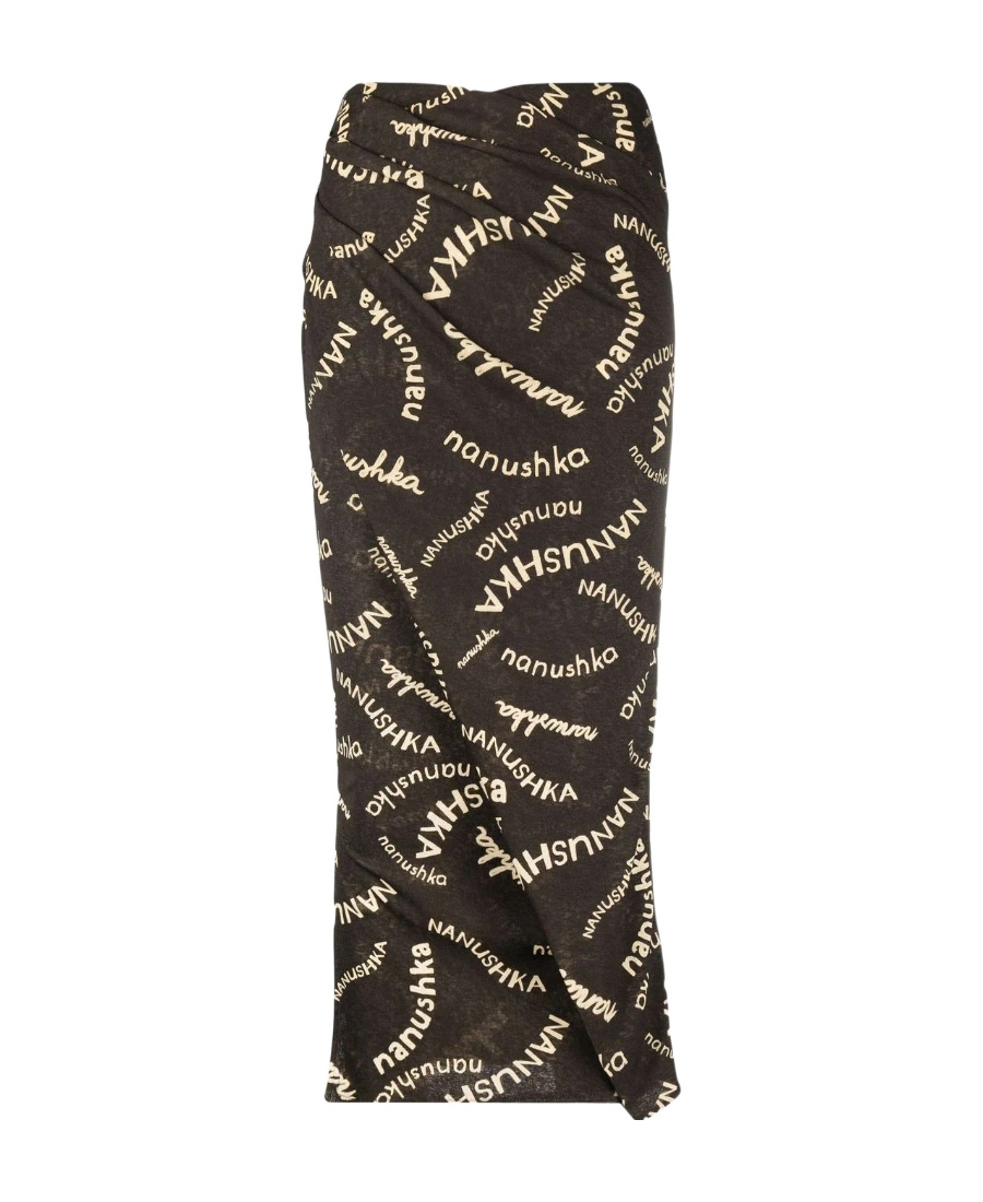 Nanushka Bodycon Midi Skirt In Black