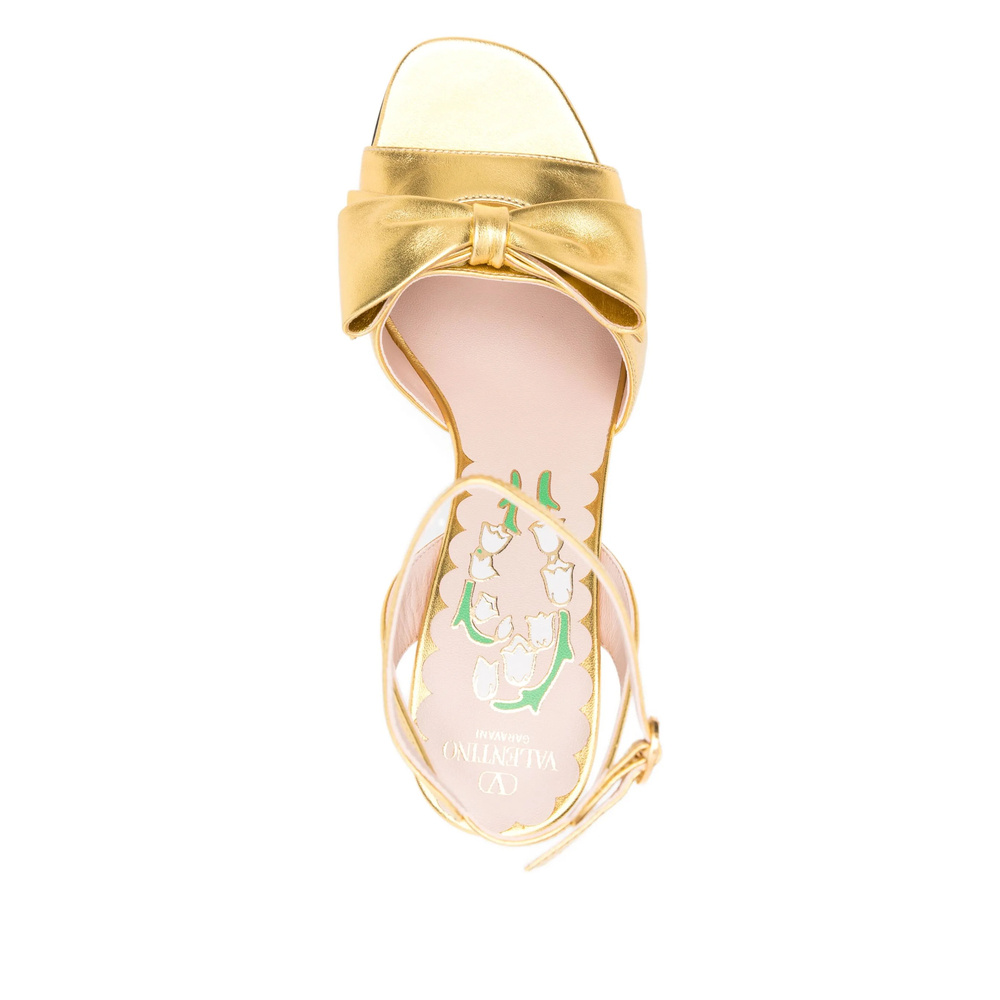 Valentino 100mm Bow-embellished Ankle-strap Sandals
