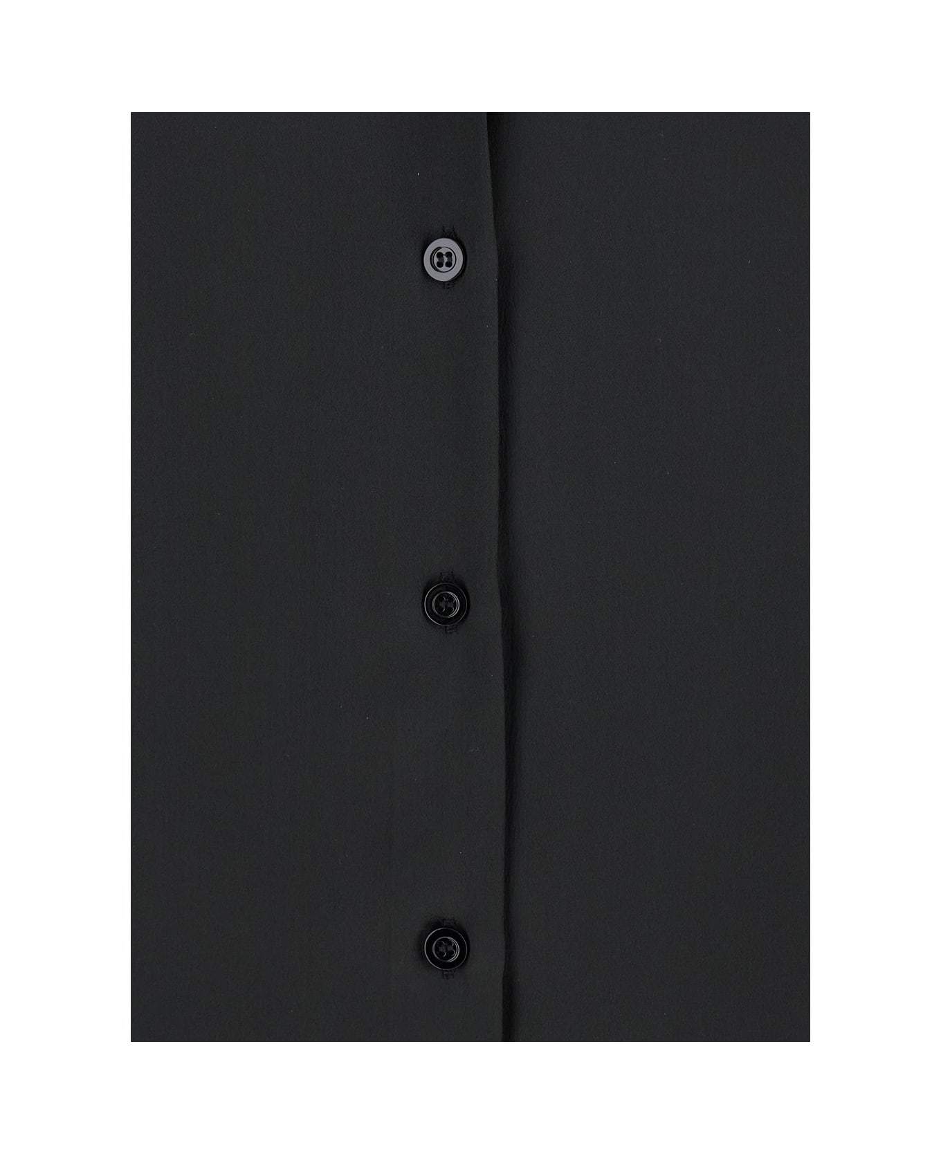 Shop Semicouture Long Sleeve Shirt In Black