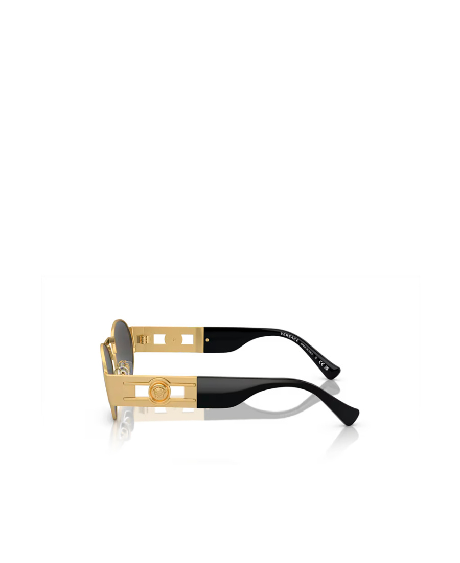 Versace Medusa Head Round-frame Sunglasses In Black