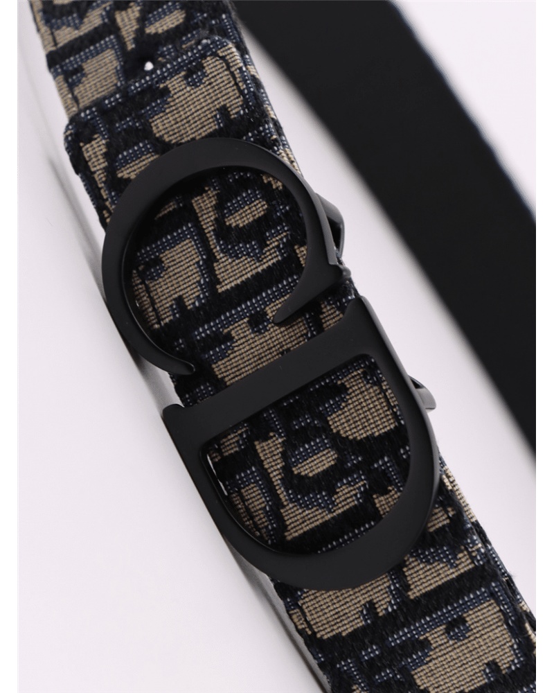 Dior Double-sided Belt In Black