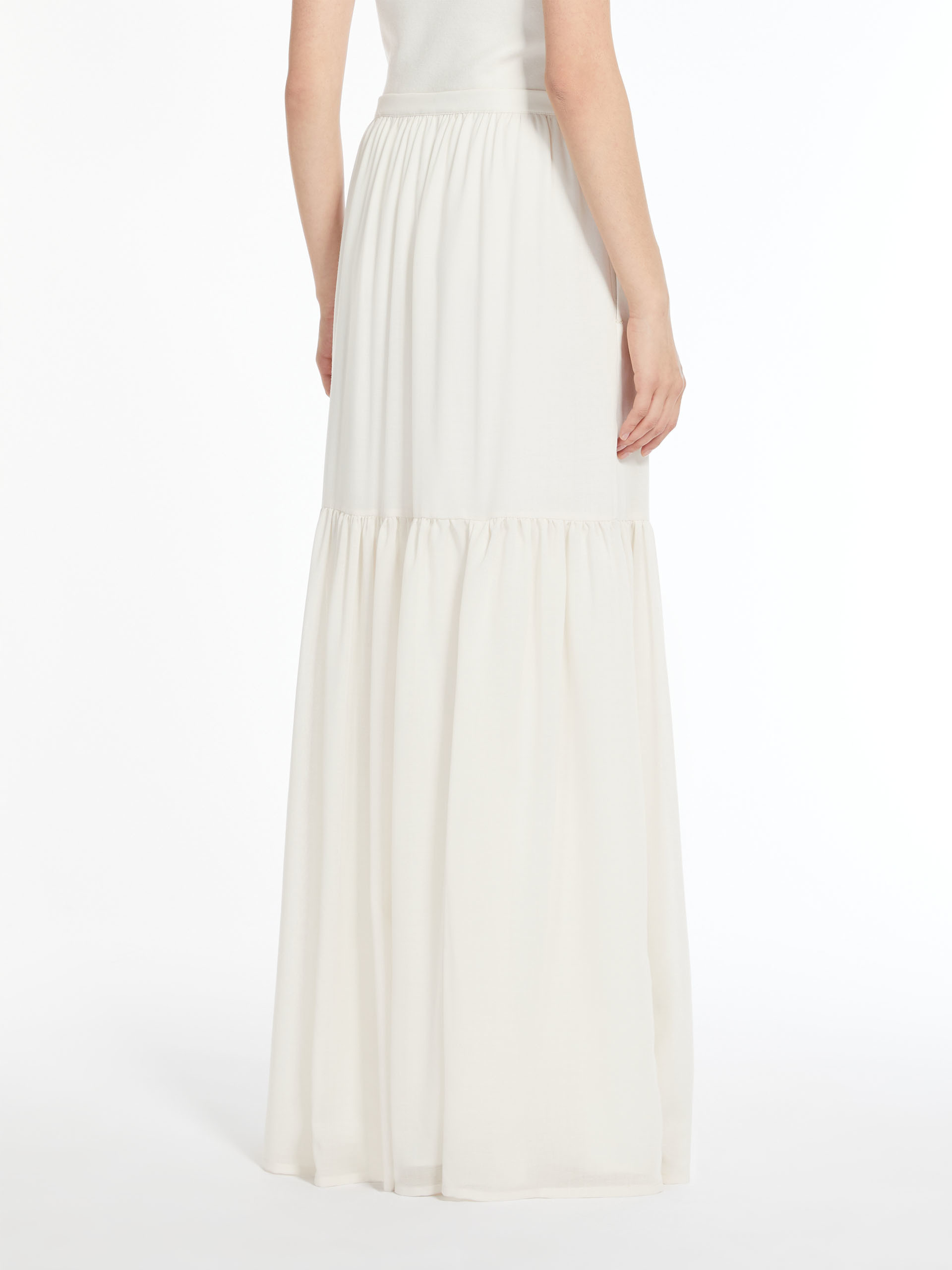 Shop Max Mara Cafila Draped Skirt In White
