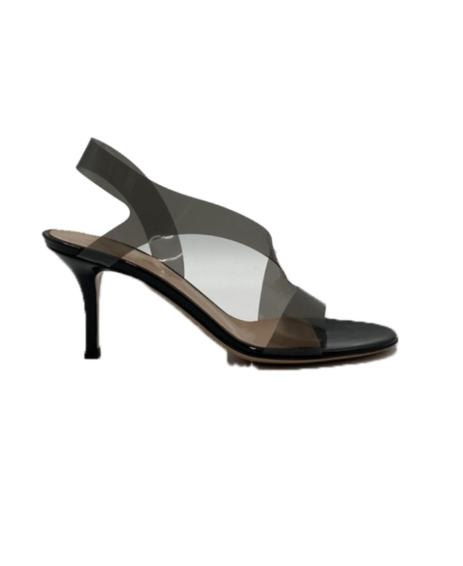 Gianvito Rossi Metropolis 70mm Transparent Sandals In Black